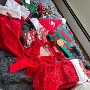 Festive Christmas Stockings and Decor Set